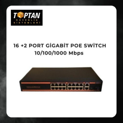 16 port PoE Switch Gigabit 10/100/1000 Gigabit