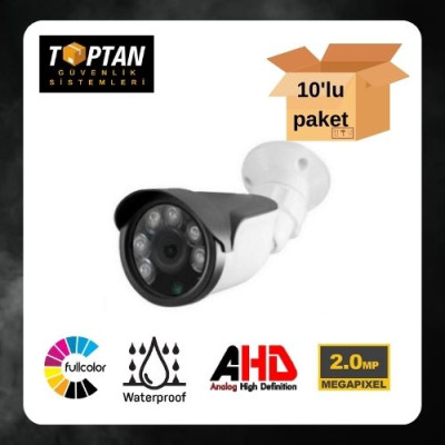 2 MP Ahd 1080P 6 Atom Led Bullet Güvenlik Kamerası ARNA-2136 10 Adet Avantajlı Koli