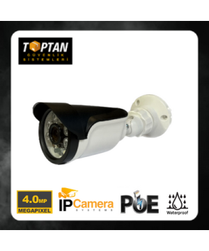 4 MP IP Bullet Güvenlik Kamerası 6 Atom Led H265 Poe  ARNA-1418