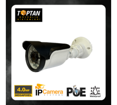 4 MP IP Bullet Güvenlik Kamerası 6 Atom Led H265 Poe  ARNA-1418