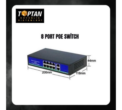 8 port PoE Switch 10/100 Megabit 120 Watt