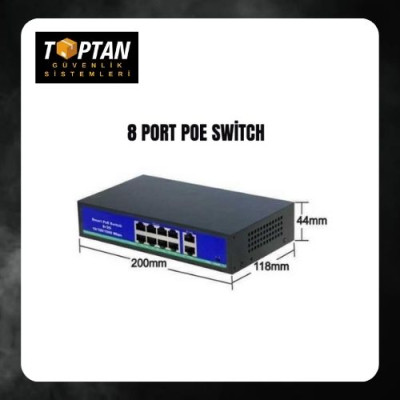8 port PoE Switch 10/100 Megabit 120 Watt