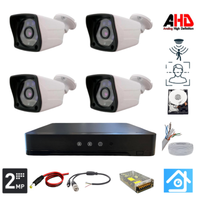 ARNA 2 MP 1080P 4 KAMERALI DIŞ MEKAN AHD GÜVENLİK SETİ 320 GB HDD DAHİL - ST24320