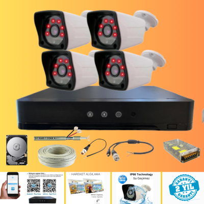 ARNA 4 IRLED KAMERALI 320GB HDD DAHİL GÜVENLİK SETİ - ST32024