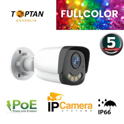 ARNA 5 MP FULLCOLOR IŞIKLI WARM LED IP POE GÜVENLİK KAMERASI - ARN-1241