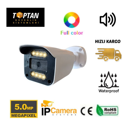 ARNA 5 MP SESLİ 8 ATOM WARM LED  FULL COLOR IP Güvenlik Kamerası ARN-1019
