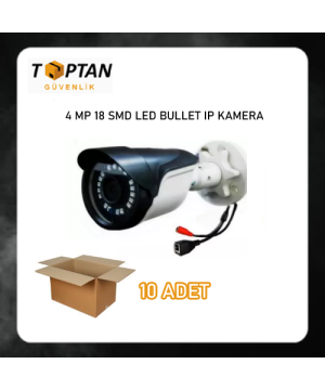 4 MP 18 SMD LED BULLET IP KAMERA ARNA-1418 10 ADET AVANTAJLI KOLİ