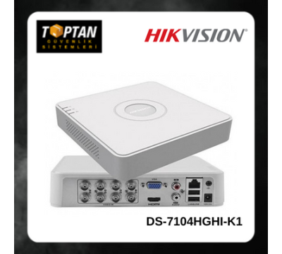 HIKVISION DS-7104HGHI-K1 H.265 4 KANAL TURBO HD DVR KAMERA KAYIT CİHAZI