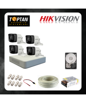 HIKVISION 4 DIŞ MEKAN KAMERALI GÜVENLİK SETİ - HDD DAHİL - HV16D04