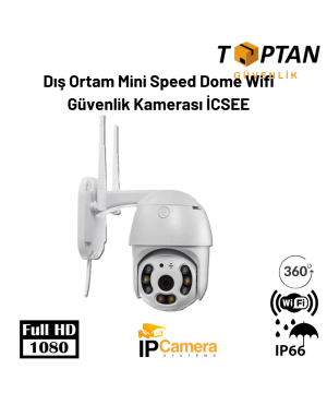 Dış Ortam Mini Speed Dome Wifi Güvenlik Kamerası İCSEE Arna-1042