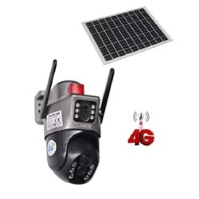 Çift Lensli Sim Kartlı Solar Panelli Güvenlik Kamerası