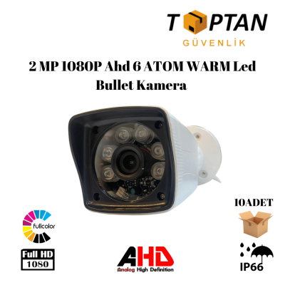 2 MP Ahd 1080P 6 Atom Warm Led Bullet Güvenlik Kamerası ARNA-2016 10 Adet Avantajlı Koli