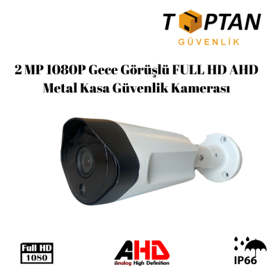 2 MP 1080P Gece Görüşlü FULL HD AHD Metal Kasa Güvenlik Kamerası ARNA-2021