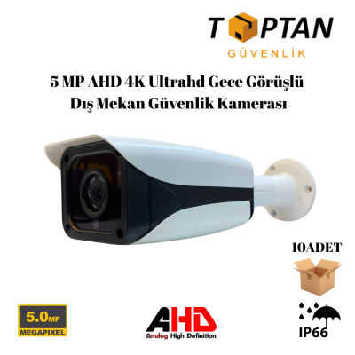 5 MP AHD 4K Ultrahd Gece Görüşlü Dış Mekan Güvenlik Kamerası 10 ADET AVANTAJLI KOLİ ARNA-2095