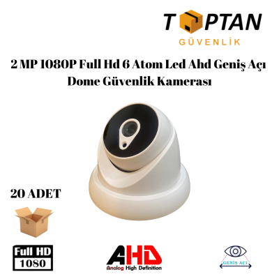 2 mp 6 Atom LED 1080P FULL HD 2.8 MM GENİŞ AÇI Ahd DOME Kamera ARNA-2206 20 ADET EKONOMİK KOLİ