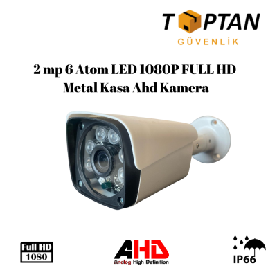 2 mp 6 Atom LED 1080P FULL HD Metal Kasa Ahd Kamera ARNA-2736