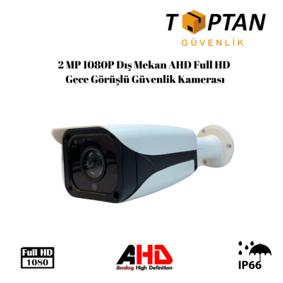 2 MP 1080P Dış Mekan AHD Full HD Gece Görüşlü Güvenlik Kamerası BT-9536