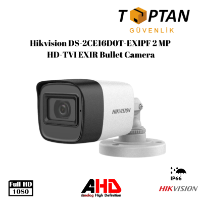 Hikvision DS-2CE16D0T-EXIPF 2 MP HD-TVI EXIR Bullet Camera