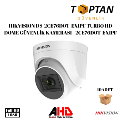 HIKVISION DS-2CE76D0T-EXIPF TURBO HD DOME HAIKON GÜVENLİK KAMERASI EKONOMİK 10'LU KOLİ