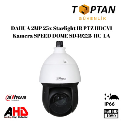 DAHUA 2MP 25x Starlight IR PTZ HDCVI Kamera SPEED DOME SD49225-HC-LA