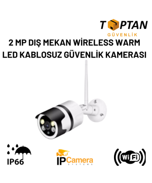 2 MP DIŞ MEKAN WİRELESS WARM LED KABLOSUZ GÜVENLİK KAMERASI ARNA-1242