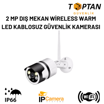 2 MP DIŞ MEKAN WİRELESS WARM LED KABLOSUZ GÜVENLİK KAMERASI ARNA-1242