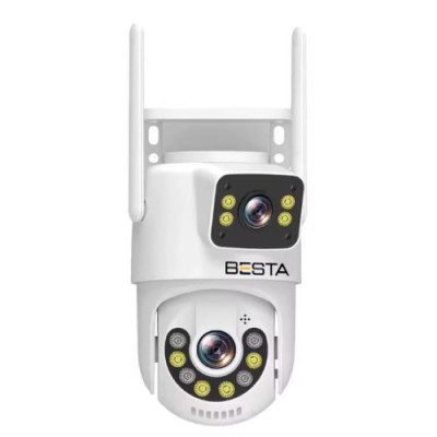 Besta Dış Mekan Çift Kameralı Gece Görüşlü Full Hd Ip Akıllı Güvenlik Kamerası PTZ GÜVENLİK KAMERASI BB-1723