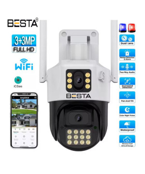 Besta Dış Mekan Çift Kameralı Gece Görüşlü Full Hd Ip Akıllı Güvenlik Kamerası PTZ GÜVENLİK KAMERASI BB-1729