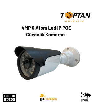 4MP 6 Atom Led IP POE Güvenlik Kamerası RMP-2022