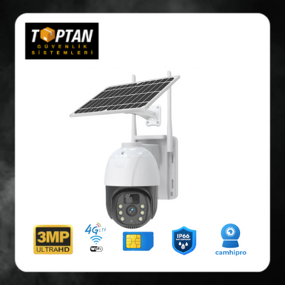 3 MP PTZ SPEED DOME SİM KARTLI SOLAR GÜVENLİK KAMERASI - 1043