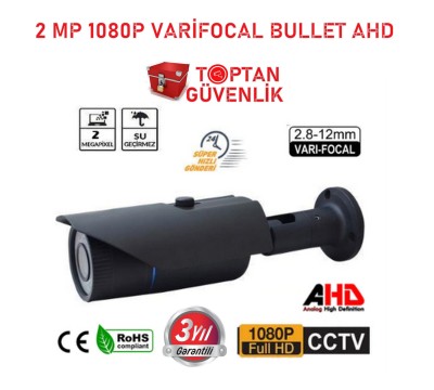 2 MP AHD 12MM Varifocal 2.8MM Lens Metal Kasa Dış Mekan Güvenlik Kamerası ARNA-2942