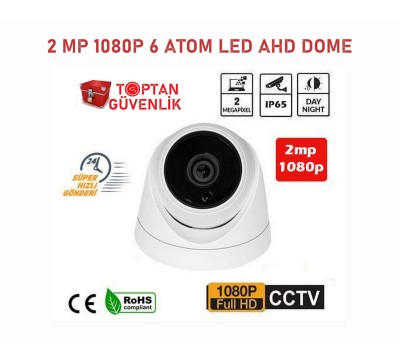 2 MP 1080P 6 Atom Led Ahd Dome Güvenlik Kamerası ARNA-2106