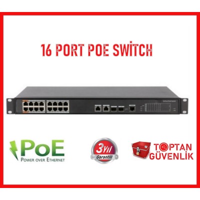 16 port PoE Switch Gigabit 10/100/1000 ARNA-6016