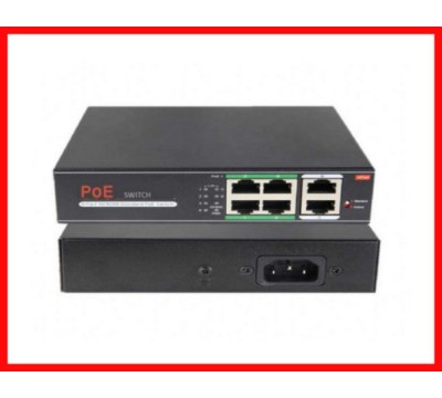 4 Port PoE Switch 4+2 10/100 120 Watt ARNA-6204