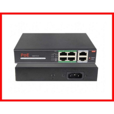 4 Port PoE Switch 4+2 10/100 120 Watt ARNA-6204