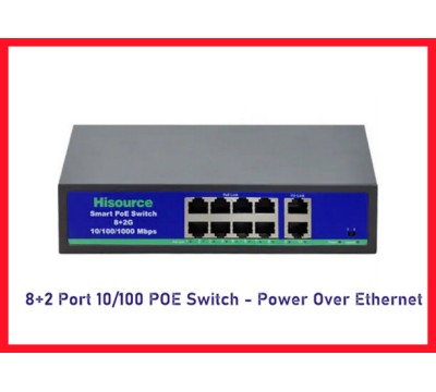 8+2 Port Gigabit POE Switch - Power Over Ethernet - 1000 mBit ARNA-6208