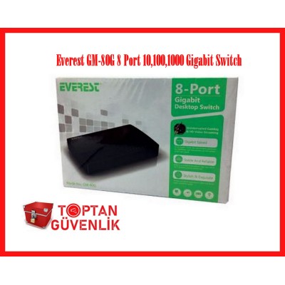 Everest GM-80G 8 Port 10,100,1000 Gigabit Switch