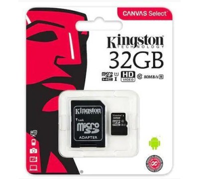 Kingston 32GB Micro SDHC UHS-1 CL10 SDCS/32GB 80MB/Sn