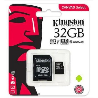 Kingston 32GB Micro SDHC UHS-1 CL10 SDCS/32GB 80MB/Sn