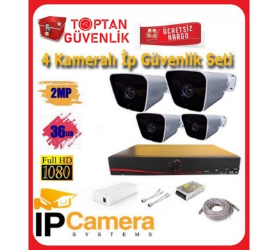 4 Kameralı Full Hd Ip Güvenlik Kamerası Sistemi ARNA-8364