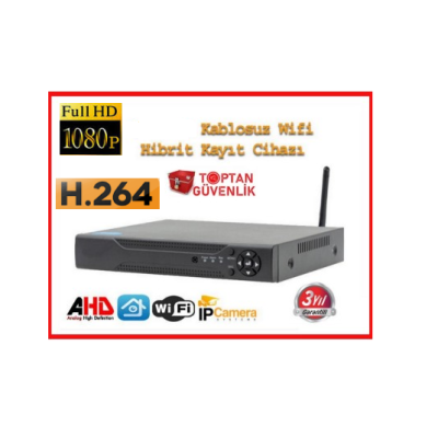 4 Kanal 2MP 1080P H264 Kablosuz Wifi Hibrit 4 Sesli Dvr Kayıt Cihazı ARNA-1747