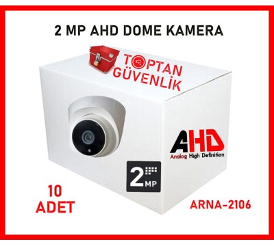 2 MP 1080P AHD 6 ATOM LED DOME GÜVENLİK KAMERASI ARNA-2106 EKONOMİK 10'LU KOLİ