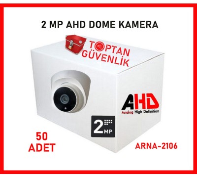 2 MP 1080P AHD 6 ATOM LED DOME GÜVENLİK KAMERASI ARNA-2106 EKONOMİK 50 ADET KOLİ