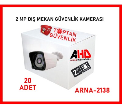 2 MP AHD Dış Mekan Gece Görüşlü 6 Atom Led Bullet Kamera ARNA-2138 20 ADET