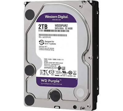 WD Hard Disk 3.5 Inç 2 Tb 6gb-S 64MB 7-24 Sata Wd Purple WD20PURZ