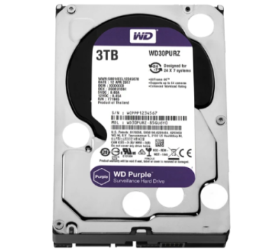 WD Purple 3TB 3,5" SATA III 6Gbit/s 64MB 7/24 Güvenlik Kamerası Diski WD30PURZ