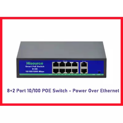 8+2 Port Gigabit POE Switch - Power Over Ethernet - 1000 mBit ARNA-6208
