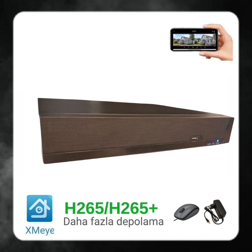 BESTA 4 KANAL 2 MP H.265+ HİBRİT DVR XMEYE KAMERA KAYIT CİHAZI - BS-704 görünüm