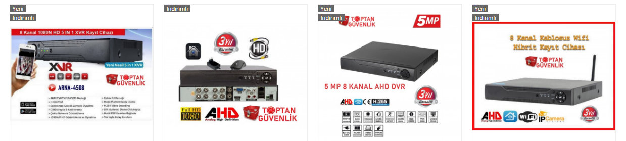 8 kanal dvr kayıt cihazı fiyatları