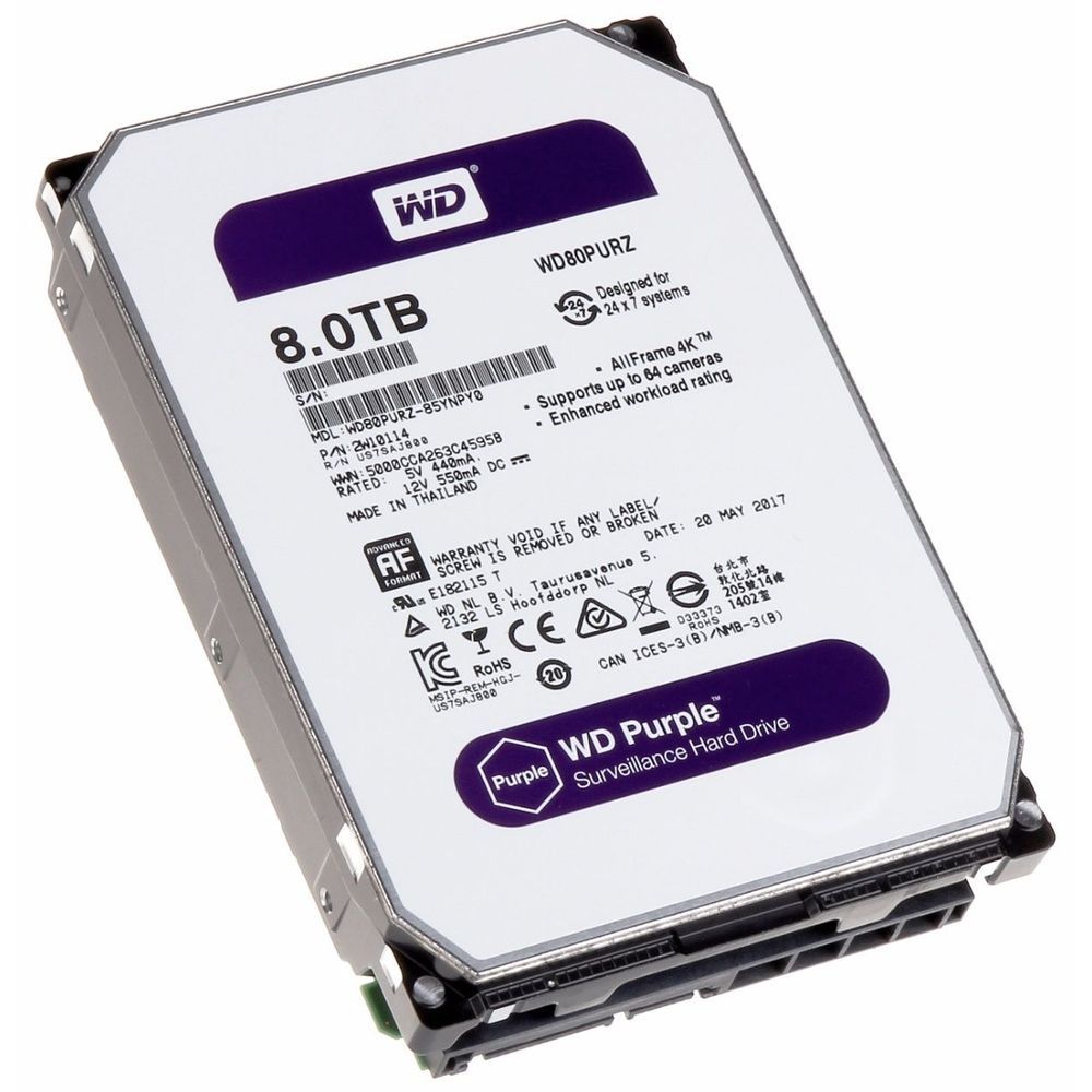Western Digital 8 TB WD80PURZ 5400 RPM 128 MB SATA III HARDDİSK görünüm